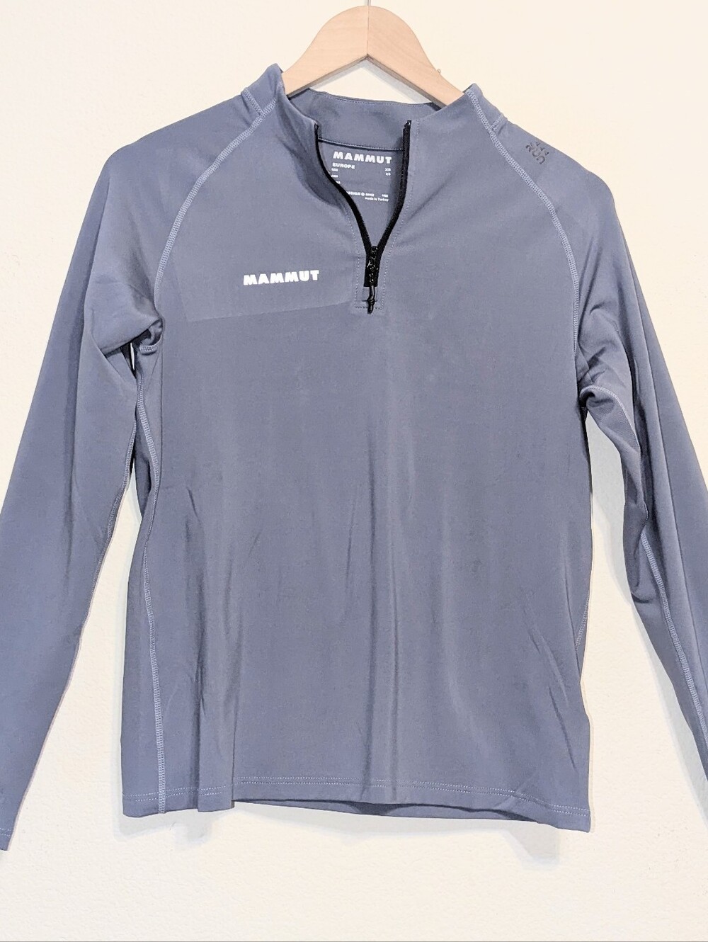 Mammut Jacket Womens XS Slate Blue Fleece 1/4 Zip Stretch Pullover Outdoor